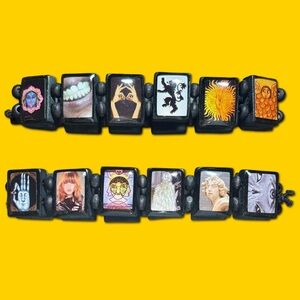 Black wooden charm  Bracelet